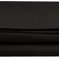 Flat Sheet  Wrinkle-Free 1500 Thread Count  1-Piece Flat Sheet, California King Size, Black