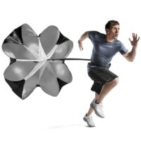 Better Guyss Outdoor Fitness Speed Resistance Parachute Speed Drills Resistance Parachute Running Sprint Chute Soccer Football Sport Speed Training Black