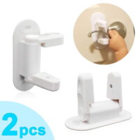 LNKOO 2 Pack Door Lever Lock,2019 Upgrade Baby Safety Child Proof Door Handle Lock,Kids Safety Lock with 3M Adhesive No Drill No Screw