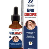 Natrulo Natural Ear Drops for Ear Infection Treatment - Homeopathic, Herbal Eardrops for Adults, Children & Pets - Relieves Ear Aches, Infections, Swimmer's Ear, Loosens Wax - Kids Safe, Made in