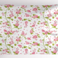 Shabby Chic Pillow Sham Nature Blossoms Buds Flowers Lavenders Florals Leaves Ivy Artwork, Decorative Standard Size Printed Pillowcase, 26 X 20 Inches, Pink White and Green, by Ambesonne