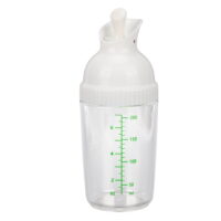 Salad Dressing Container, Drop Resistant Easy To Operate Durable Salad Dressing Shaker Safe With Lid For Kitchen White