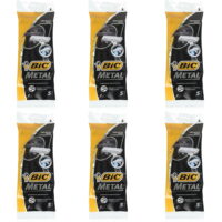 Pack of (6) Bic Metal Mens Disposable Shaving Razors, 5-Count x 1 Pack