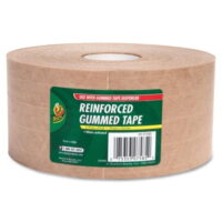 Duck Reinforced Gummed Fiberglass Tape, 2.75 in x 375, Brown