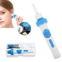 Comfortable Ear Wax Suction Device, Automatic & Soft Electric Ear Cleaner with LED Light Powerful Suction, Earwax Remover Ear Cleaning Tools for Kids Adult