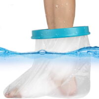 Waterproof Foot Cast Cover, Ankle Wound Protector for Shower Bath, Adult Watertight Cast Bag for Surgery Foot, Ankle, Burns - 100% Reusable
