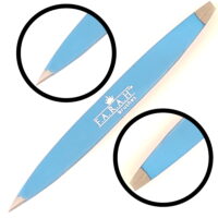 F.A.R.A.H. Z-Tweeze Professional Stainless Steel Dual Ended Precision Tweezers with Slanted and Pointed Tips