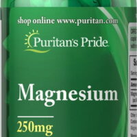 Puritans Pride Magnesium 250 Mg Caplets, 100 Count