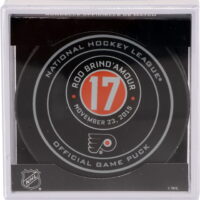 Rod Brind'Amour Philadelphia Flyers Unsigned November 23, 2015 Retirement Night Official Game Puck