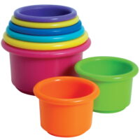 The First Years Stack & Count Cups, Toddler Stacking Cup Toys, 8 Pieces