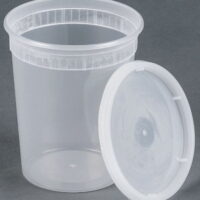 25 sets 32oz plastic soup/Food container with lids