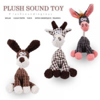 3 Pcs Plush Dog Toys, Interactive Squeaky Dog Toys with Crinkle Paper Sturdy Dog Chew Toys, Stuffed Dog Toy for Puppy Small Medium Large Breed Aggressive chewers - Reducing Boredom