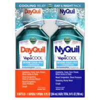 Vicks Dayquil and Nyquil Vapocool Cold Medicine Liquid, 12 fl oz 2 Pk
