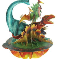 Notes & Queries Santoro Pirouettes Dinosaurs 3D Pop Up Greeting Card