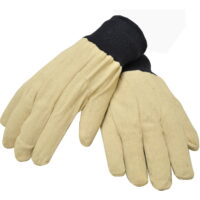 G & F Men's Glove Cotton Canvas, Large, White, 12 Pairs