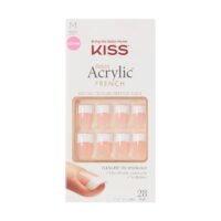 KISS Salon Acrylic French Nails, Sugar Rush, 28 Count