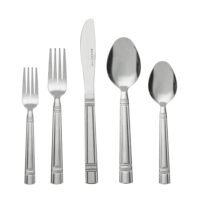 Mainstays 49-piece Elena Stainless Steel Flatware and Organizer Tray Set, Silver Tableware