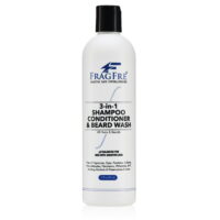 FRAGFRE 3 in 1 Shampoo Conditioner and Beard Wash for Men 12 oz - Unscented Beard Wash for Sensitive Skin -Hair and Beard Cleansing and Conditioning