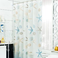 PEVA Bathroom Shower Curtain Liner, Heavy Duty Waterproof Mildew Resistant Fabric Shower Curtain