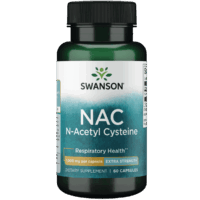 Swanson NAC N-Acetyl Cysteine Antioxidant Respiratory Health Anti-Aging Liver Support & Amino Acids Supplement 1,000 mg 60 Capsules