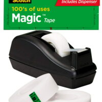 Scotch Magic Tape Value Pack, 3/4'x 1000', 6 Rolls & 1 Black Dispenser