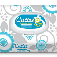 Cuties Premium Sensitive & Unscented Baby Wipes (72 count)