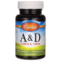 Carlson Labs - Vitamin A & D/25,000 IU & 1,000 IU - 100 Softgels