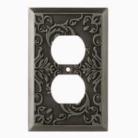 W27107-904 Fairhope Heirloom Silver Single Duplex Cover Plate