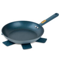Thyme & Table Non-Stick 10 Inch Fry Pan with Stainless Steel Base, Blue