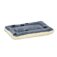 MidWest Homes For Pets Fleece / Blue Paw Print Reversible Dog Bed / Crate Mat