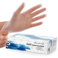 Dre Health Disposable Vinyl Gloves (S) 100 Pack - Clear Powder and Latex Free Medical Exam Gloves
