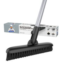 MR.Siga Heavy Duty Grout Scrub Brush with Long Handle, Shower Floor Scrubber for Cleaning