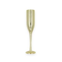 12 Small Gold Champagne Flutes Glass 6' Plastic Cups