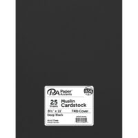 Paper Accents Cardstock 12'x 12' Muslin 73lb Deep Black 25pc