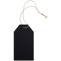 JAM Paper Recycled Gift Tags, Black Kraft, 10/Pack, Medium, 4 1/4 x 2 3/8