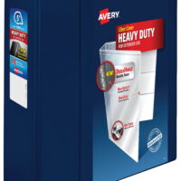 Avery 5' Heavy Duty View Binder, One Touch EZD Ring, Navy, 1050 Sheets