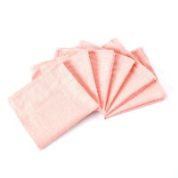 Set Of 6 Herringbone Pink Cotton Napkins, Dinner Napkins, Cloth Dinner Napkins, Napkins Cloth, Cotton Dinner Napkins, Everyday Cloth Napkins