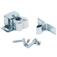 25 Pack Rok Zinc Finish Double Roller Catch Latch for Kitchen Cabinet Doors