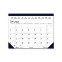 Recycled Two-Color Monthly Desk Pad Calendar 22 x 17, 2022