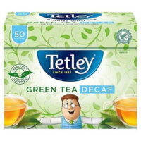 Tetley Green Decaffeinated Tea Bags - 50 per pack (0.26lbs)