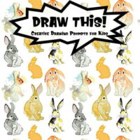 Kiddo Prompt: Draw This!: 100 Drawing Prompts Watercolor Bunny - Version 3 (Paperback)