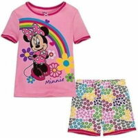 Disney Store Minnie Mouse Tight Fit Cotton Pajama Set Girl Size 3