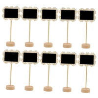 Wood Chalk Board Blackboard Message Memo Notes Sign Board Bar Shop Wedding Table Number Markers 10-set