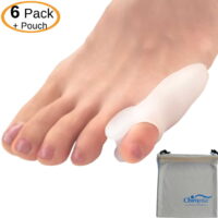 Chiroplax Tailor's Bunion Corrector Pad (6 Pads+ 1 Pouch) Bunionette Straightener Separator Cushion Pinky Toe Protector Shield Pain Relief Spacer Splint Cover Guard