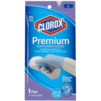 Clorox, 623141 Premium Choice, Large Double Dipped Neoprene Coating, Comfort Foam & Premium Protection Technology Gloves, (L)