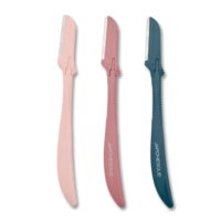 Japonesque Multi-Color Dermaplaner Facial Razors, 3 Count