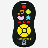 Silli Chews Silicone Baby Teether Teething Toys Fake Pretend Play TV Remote Control Toy for Infants Toddlers and 1 Year Old Toys Favorite Baby Teether Chewmote for Pain Relief Black Chew Toys for Kids