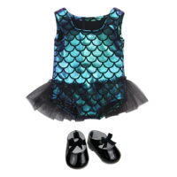 Sophia's Jazz Leotard Costume and Tap Shoes for 18'' Dolls, Black