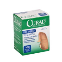 Medline Curad Fabric Adhesive Bandages, Natural, 100 Ct