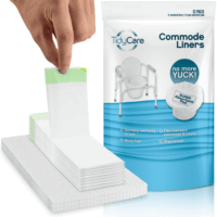 TidyCare Commode Liners with Absorbent Pads, Convenience Pack, 12 Liners and 12 Pads